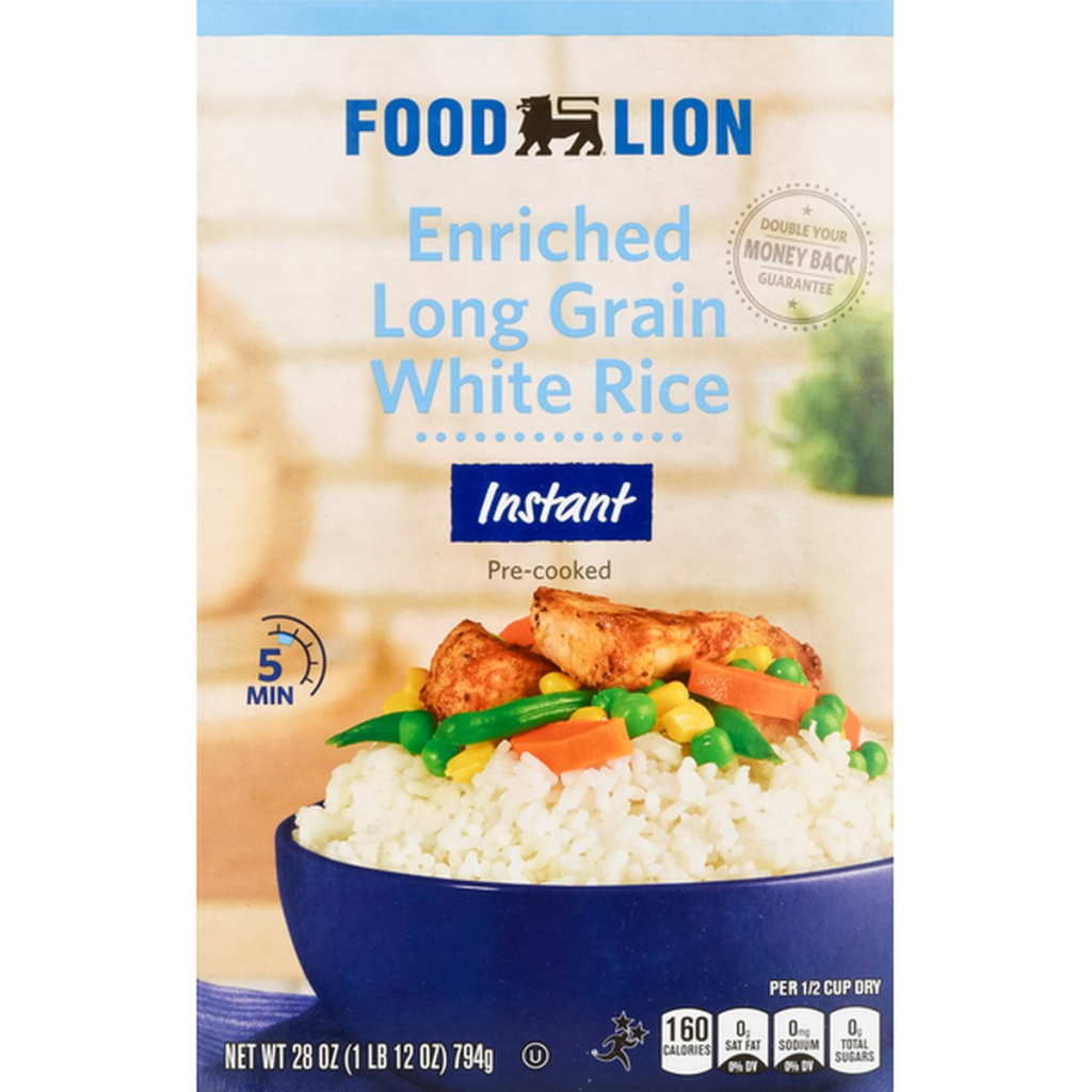 Picture of: A place to buy Food Lion White Rice, Enriched, Long Grain, Instant United  Kingdom Supply