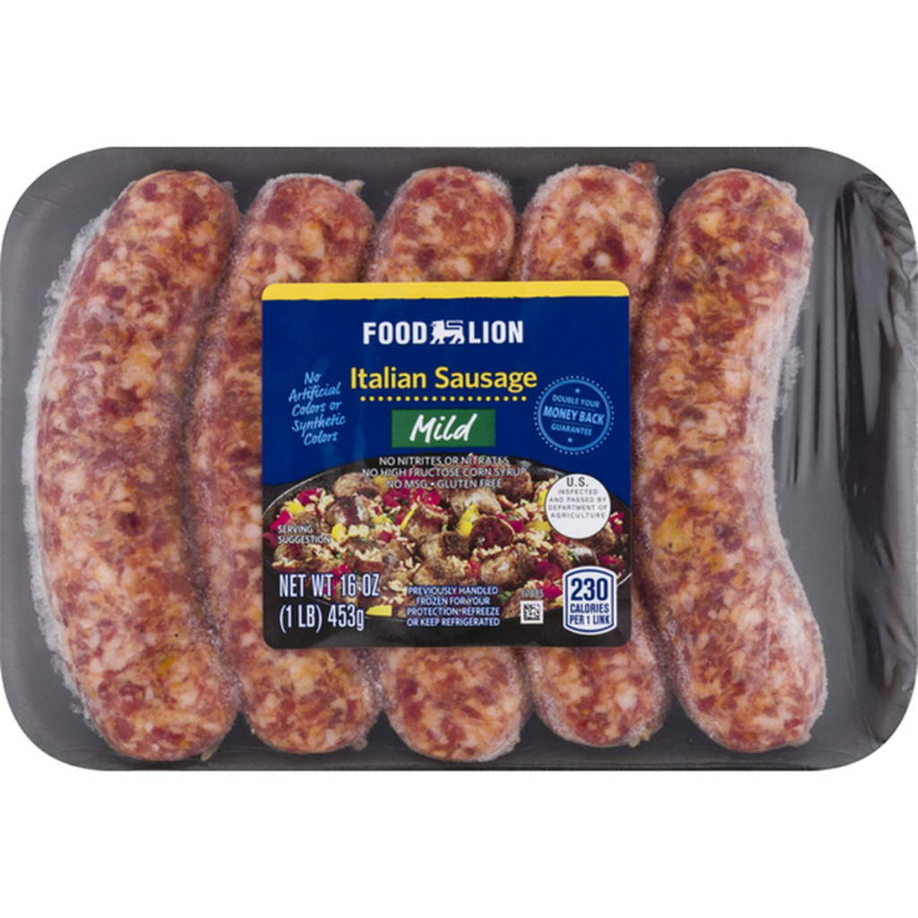 Picture of: Authentic, Official, and Original Food Lion Italian Sausage, Mild