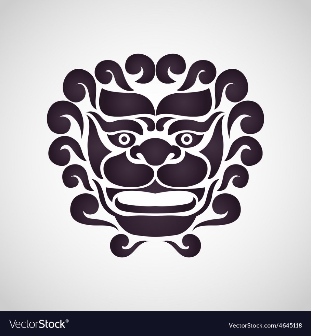 Picture of: Chinese lion logo Royalty Free Vector Image – VectorStock