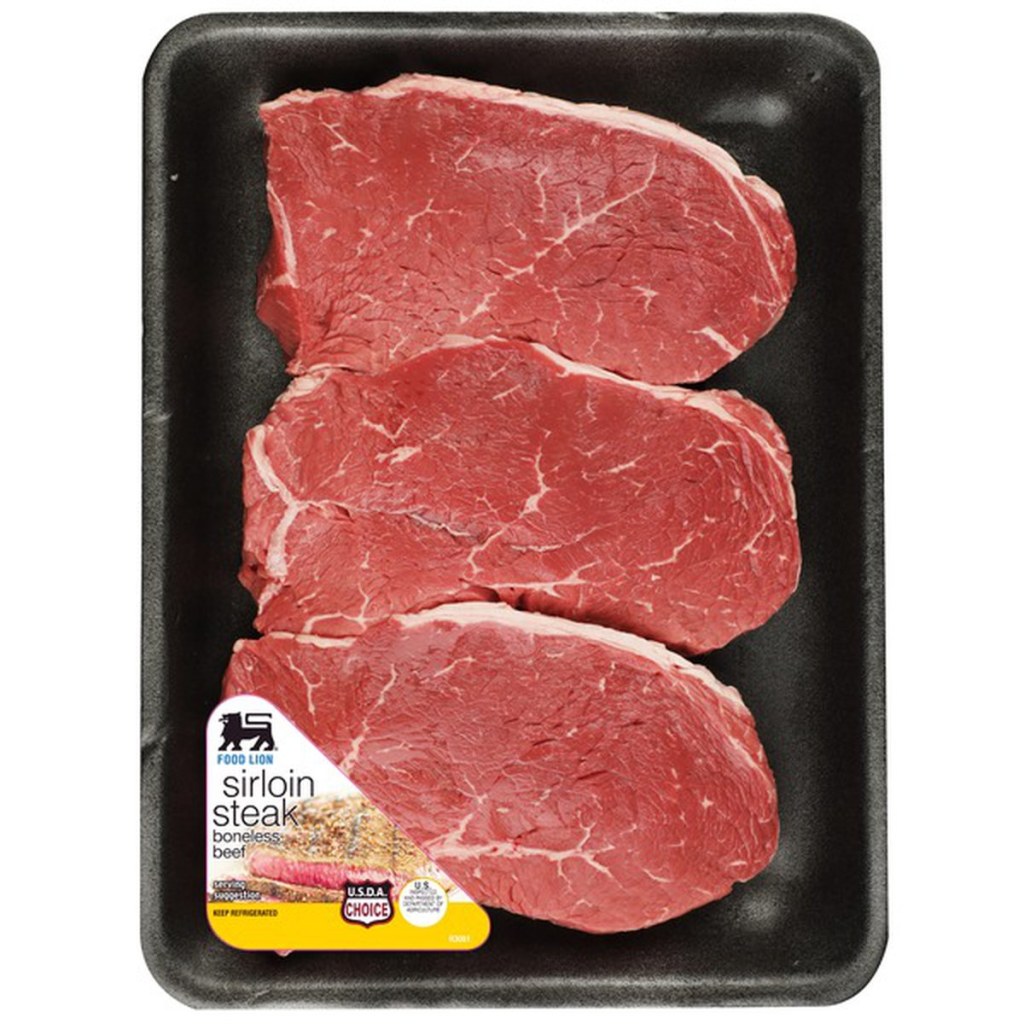 Picture of: Food Lion Boneless Beef Sirloin Steak Value Pack