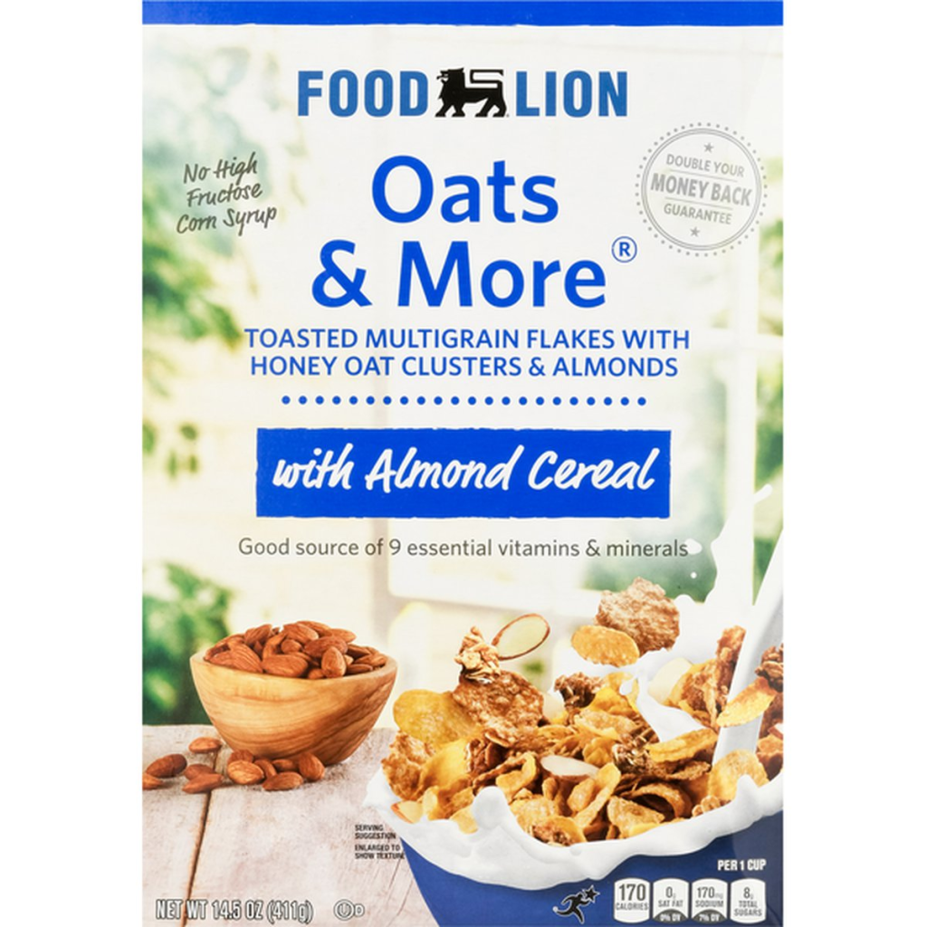 Picture of: Food Lion Oats & More with Almonds Cereal