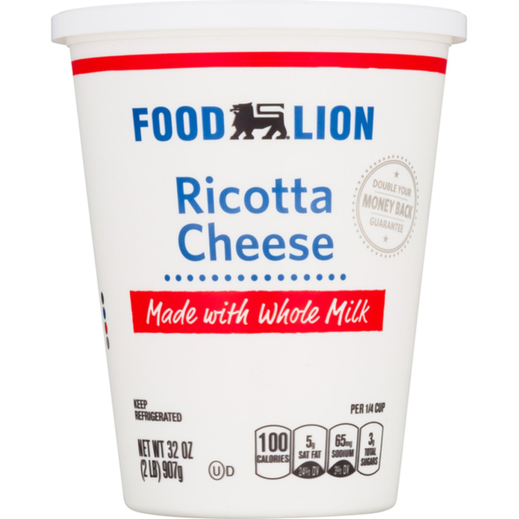 Picture of: Food Lion Whole Milk Ricotta Cheese