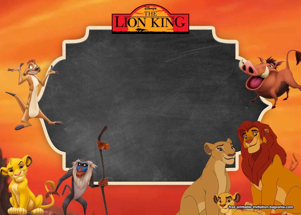 Picture of: + FREE Printable Lion King Invitation Templates  Cumpleaños rey