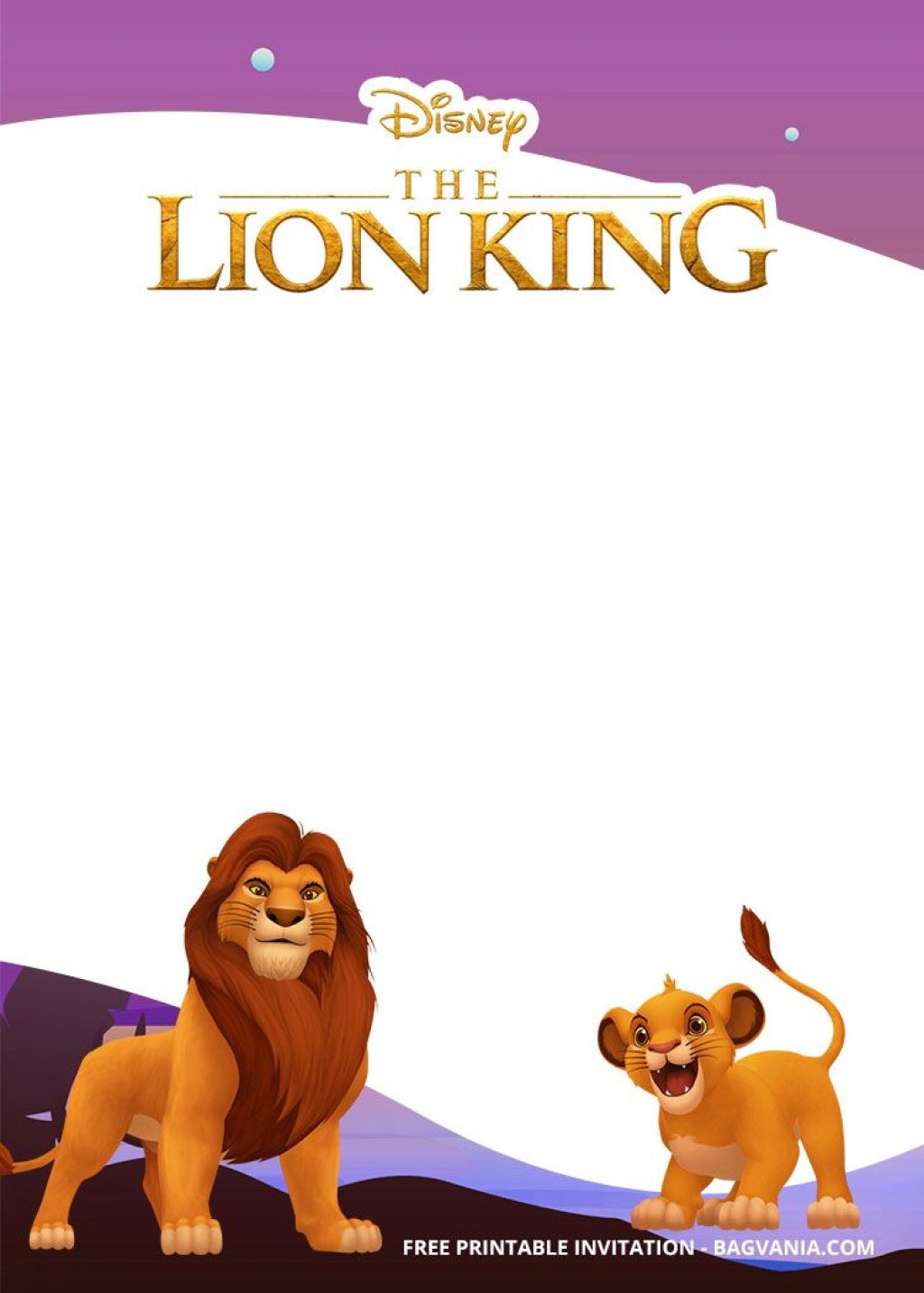 Picture of: + FREE Printable Lion King Invitation Templates  Lion king