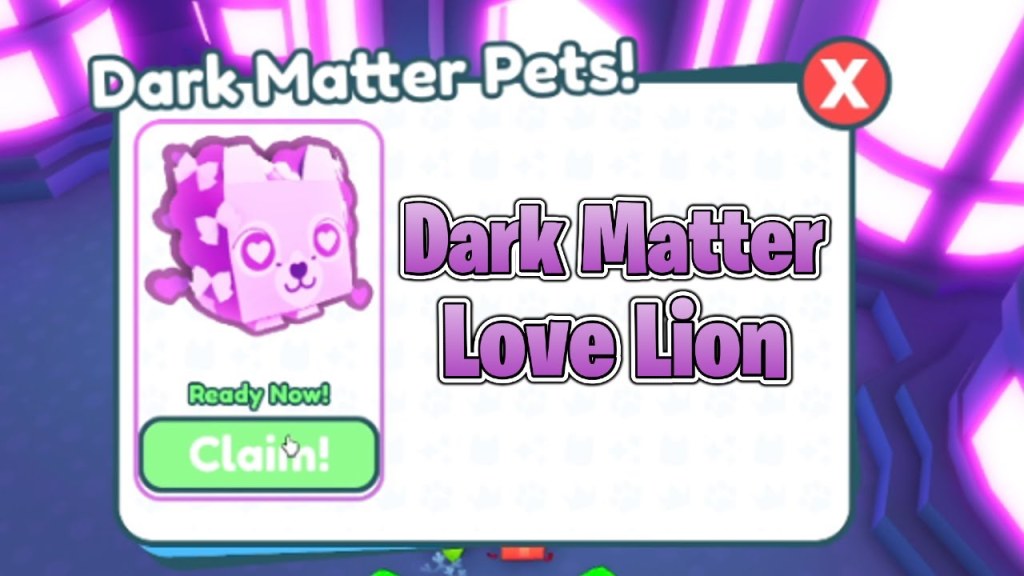 Picture of: GETTING DARK MATTER LOVE LION IN PET SIMULATOR X!
