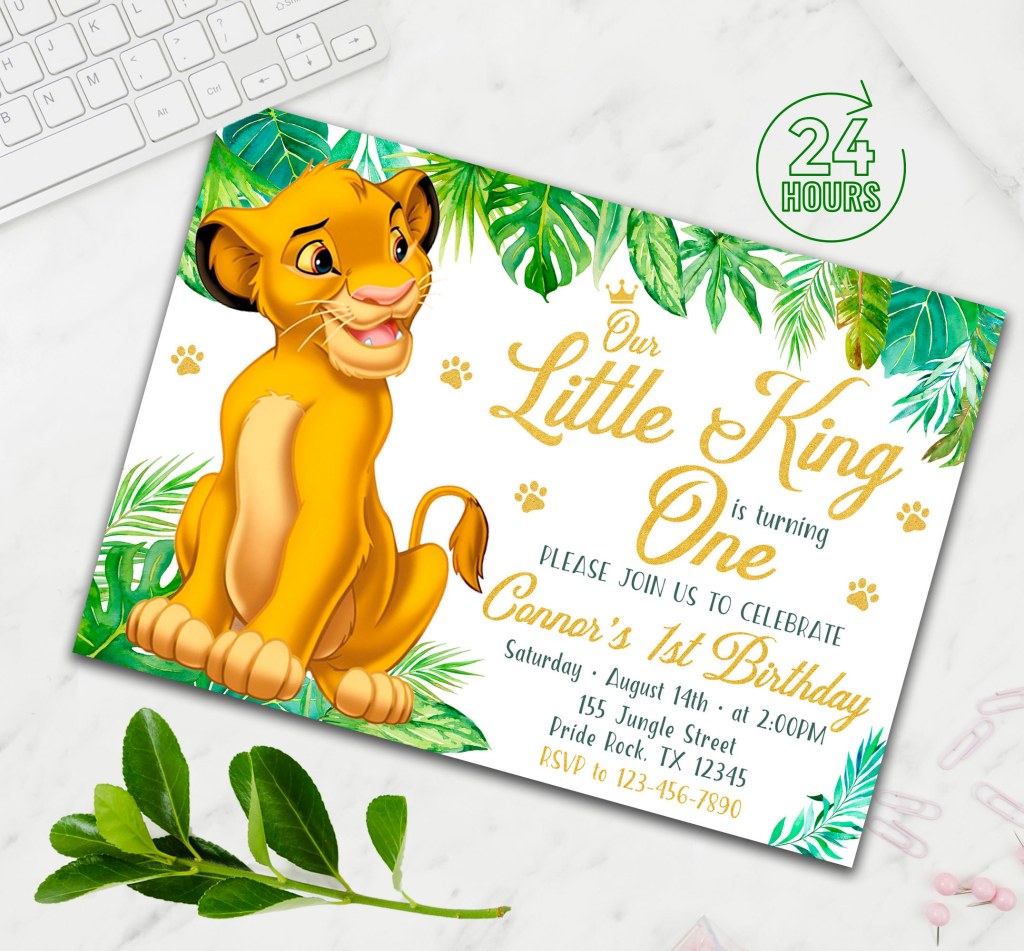 Picture of: Lion King Invitation Lion King Birthday Invitation Simba – Etsy