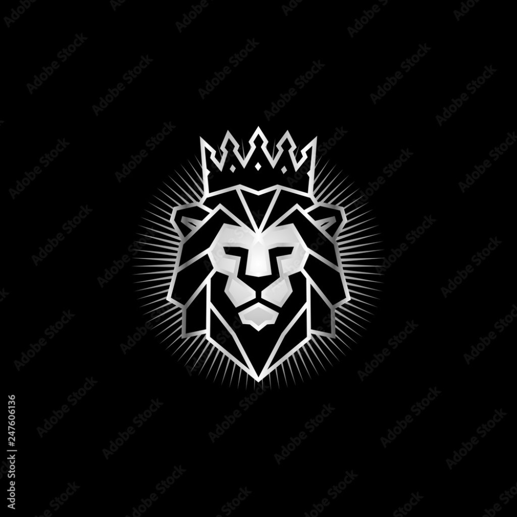 Picture of: Lion King – Silver Lion Head Logo Vector Stock-Vektorgrafik