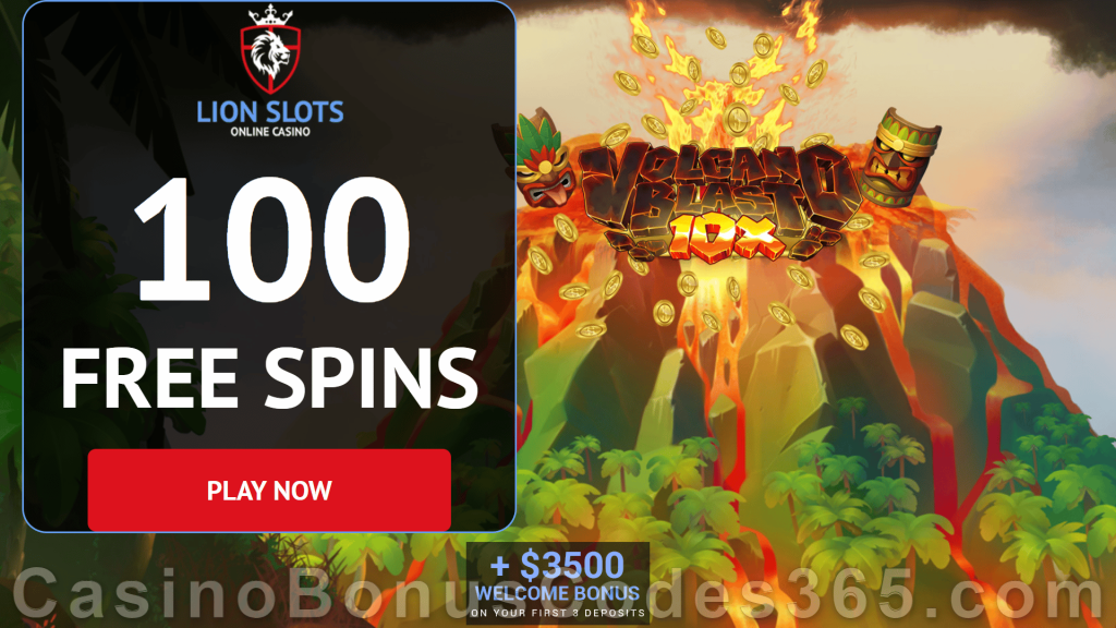 Picture of: Lion Slots  FREE Volcano Blast x Spins Exclusive No Deposit