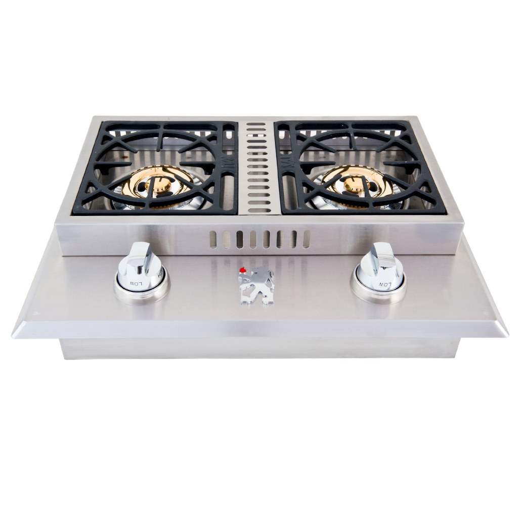 Picture of: Lion Stainless Steel Drop In Gas Double Side Burner – L