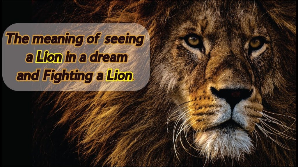 Picture of: The Meaning of seeing a Lion in a dream  Fighting with lion in dream islam