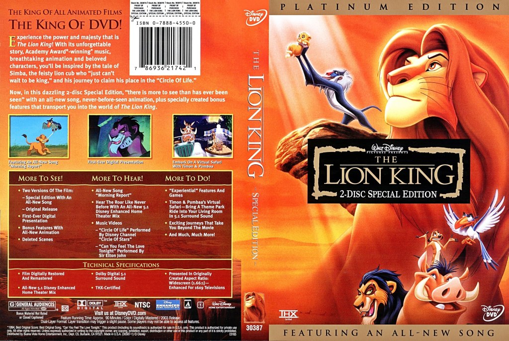 Picture of: Walt Disney Characters Photo: Walt Disney DVD Covers – The Lion